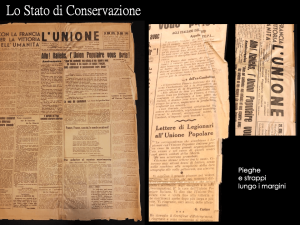 Stefania Zeppieri | Conservation and Restoration of Library Assets, Works of Art on Paper and Related Artifacts | Restoration of historical newspapers Gramsci Foundation