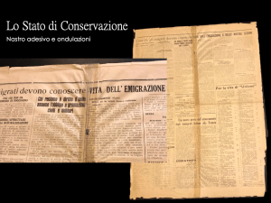 Stefania Zeppieri | Conservation and Restoration of Library Assets, Works of Art on Paper and Related Artifacts | Restoration of historical newspapers Gramsci Foundation