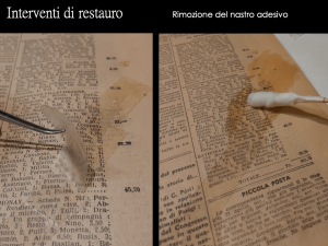 Stefania Zeppieri | Conservation and Restoration of Library Assets, Works of Art on Paper and Related Artifacts | Restoration of historical newspapers Gramsci Foundation