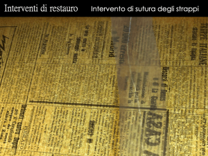 Stefania Zeppieri | Conservation and Restoration of Library Assets, Works of Art on Paper and Related Artifacts | Restoration of historical newspapers Gramsci Foundation