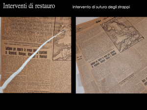 Stefania Zeppieri | Conservation and Restoration of Library Assets, Works of Art on Paper and Related Artifacts | Restoration of historical newspapers Gramsci Foundation