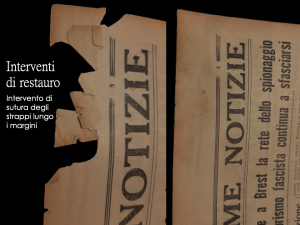 Stefania Zeppieri | Conservation and Restoration of Library Assets, Works of Art on Paper and Related Artifacts | Restoration of historical newspapers Gramsci Foundation