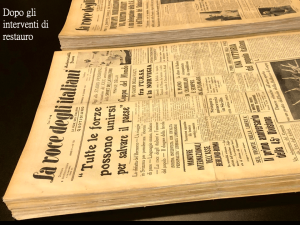 Stefania Zeppieri | Conservation and Restoration of Library Assets, Works of Art on Paper and Related Artifacts | Restoration of historical newspapers Gramsci Foundation