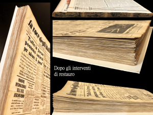 Stefania Zeppieri | Conservation and Restoration of Library Assets, Works of Art on Paper and Related Artifacts | Restoration of historical newspapers Gramsci Foundation