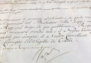 Stefania Zeppieri | Conservation and Restoration of Library Assets, Works of Art on Paper and Related Artifacts | Restoration of Napoleone Bonaparte Bull